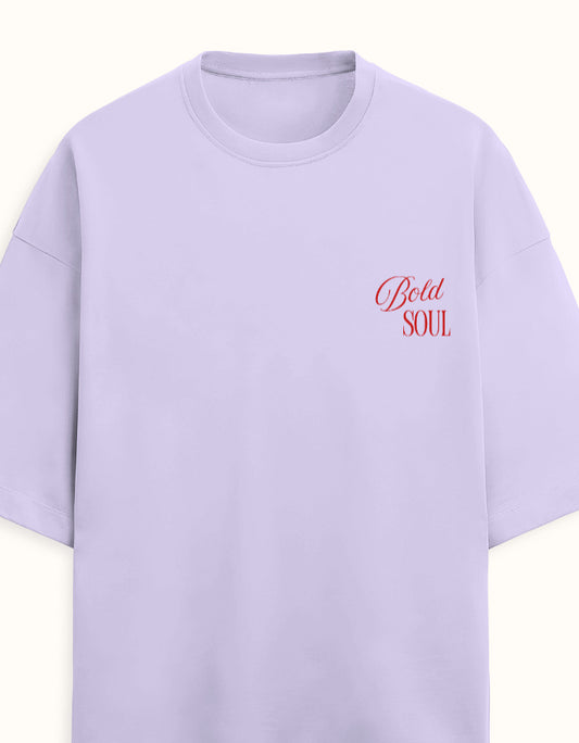 Bold Soul Embroidered Terry Cotton Oversized Tshirt