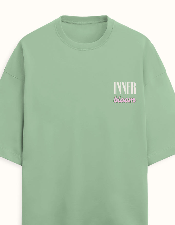 Inner Bloom Embroidered Terry Cotton Oversized Tshirt