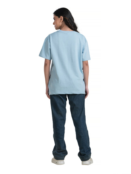 Quiet Strength Embroidered Terry Cotton Oversized Tshirt