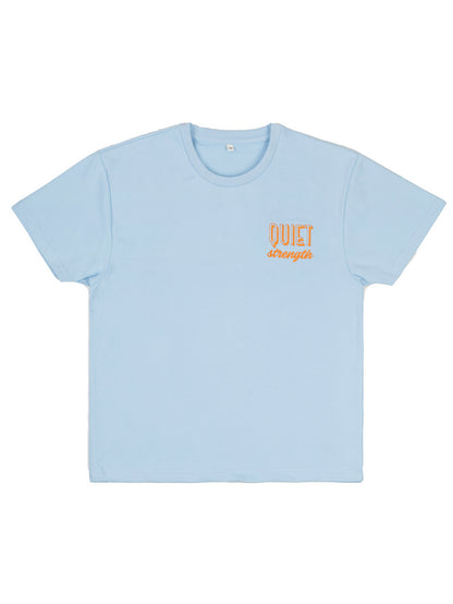 Quiet Strength Embroidered Terry Cotton Oversized Tshirt