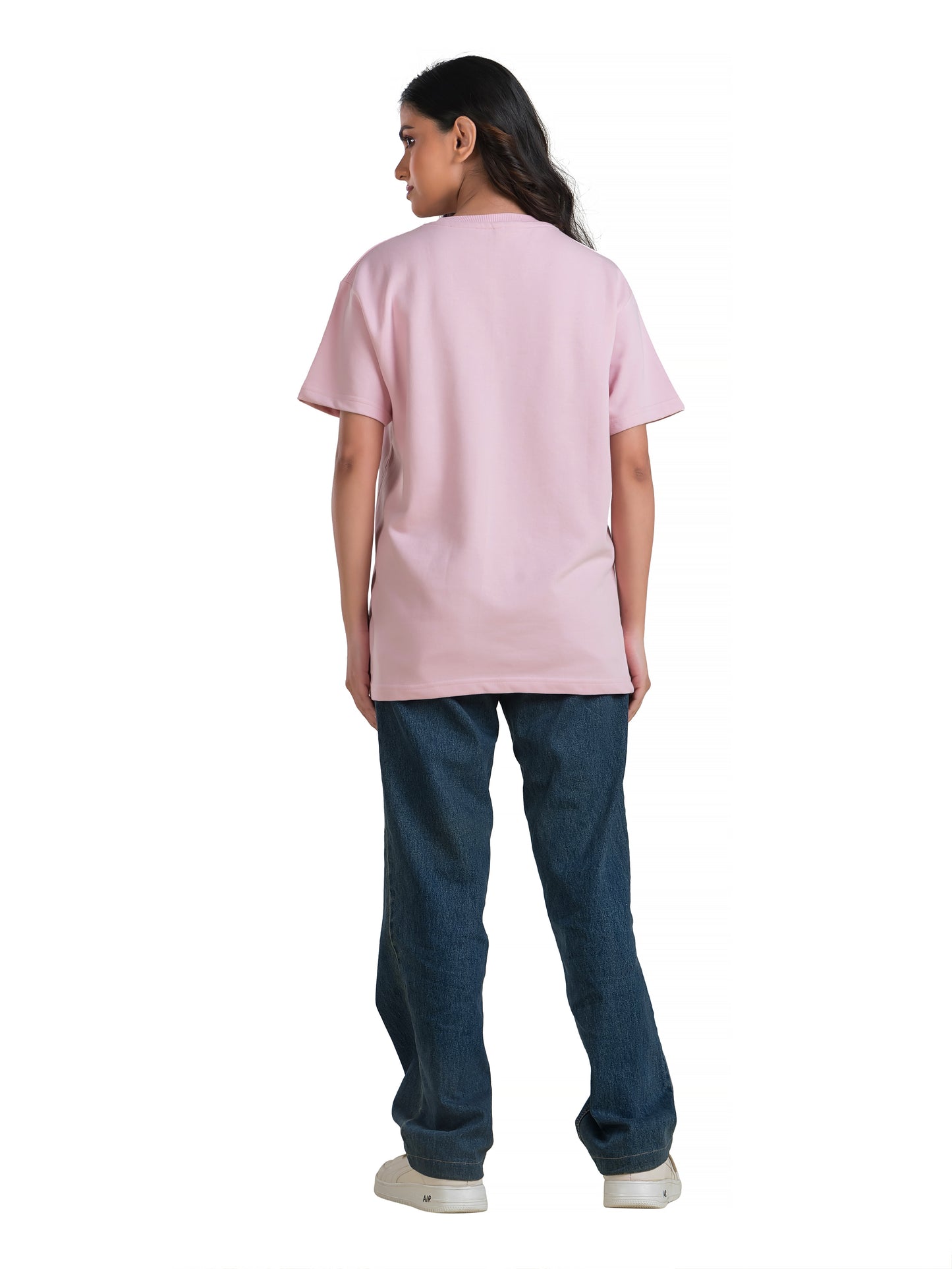 Self Made Embroidered Terry Cotton Oversized Tshirt